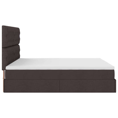Struttura Letto Pouf con Materassi 200x200 cm in Tessuto | homemem39