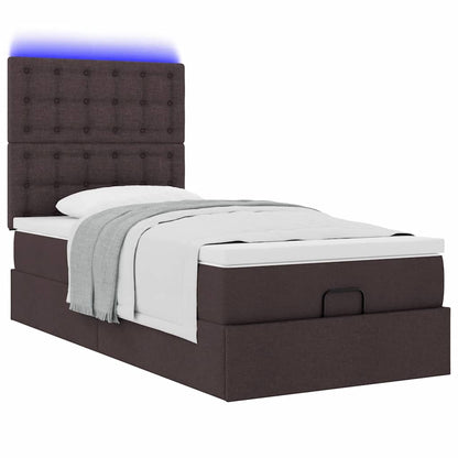 Struttura Letto Pouf con Materasso 80x200 cm in Tessuto | homemem39