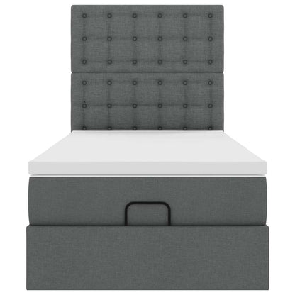Struttura Letto Pouf con Materasso 90x190 cm in Tessuto