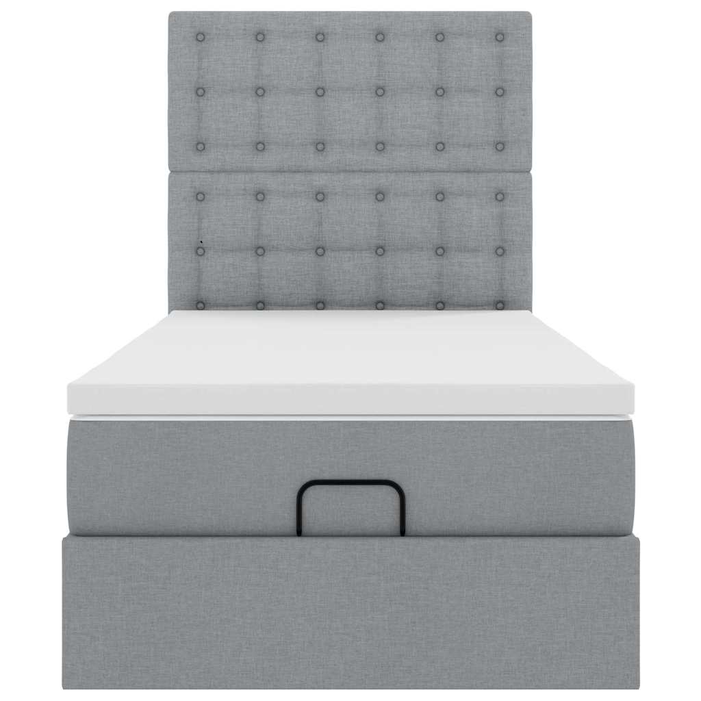 Struttura Letto Pouf con Materasso 100x200 cm in Tessuto
