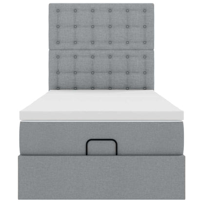 Struttura Letto Pouf con Materasso 100x200 cm in Tessuto