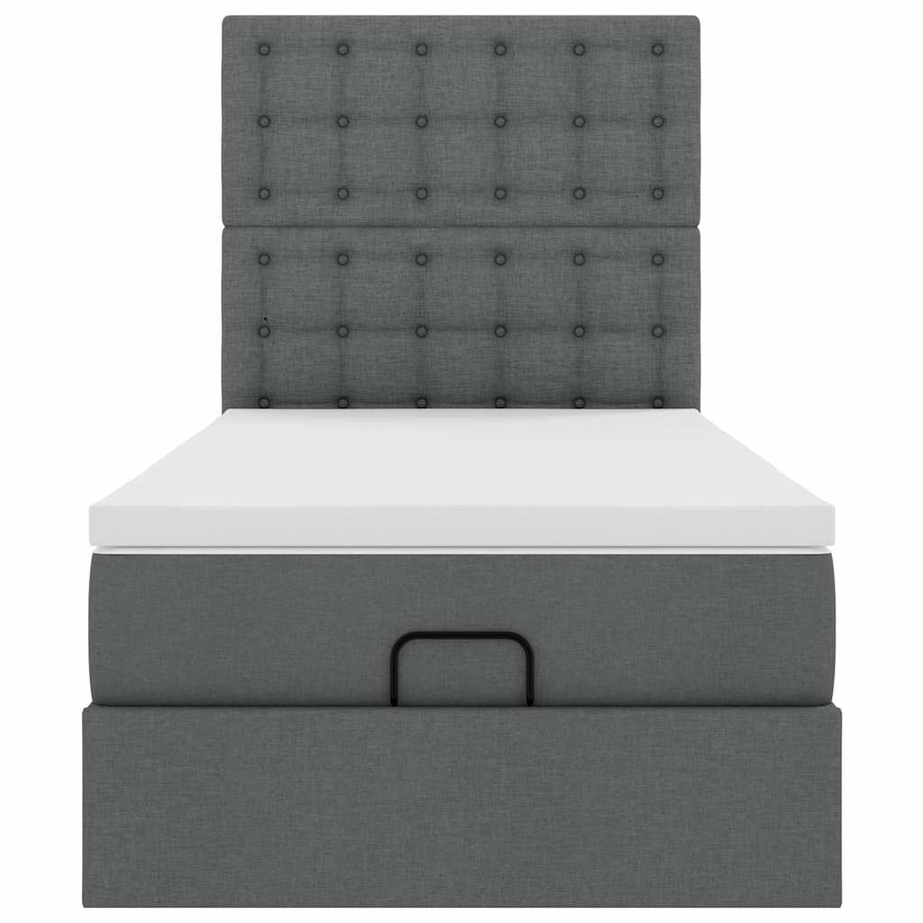 Struttura Letto Pouf con Materasso 100x200 cm in Tessuto