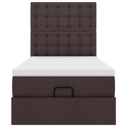 Struttura Letto Pouf con Materasso 100x200 cm in Tessuto - homemem39