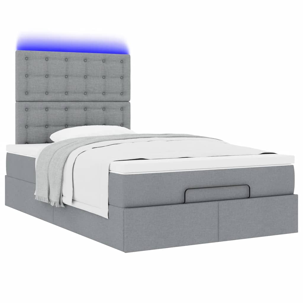 Struttura Letto Pouf con Materasso 120x190 cm in Tessuto | homemem39