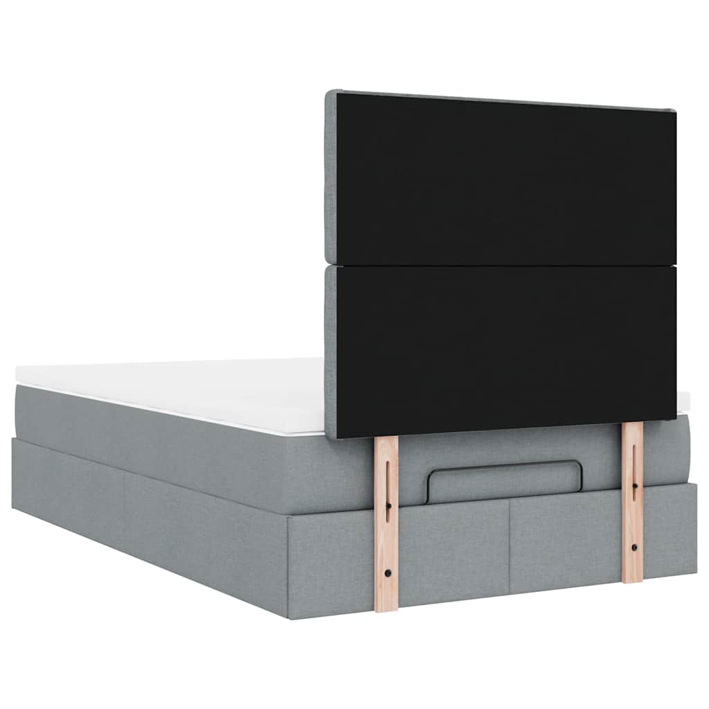 Struttura Letto Pouf con Materasso 120x200 cm in Tessuto