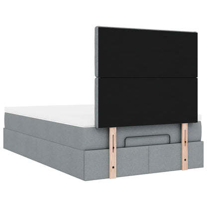 Struttura Letto Pouf con Materasso 120x200 cm in Tessuto