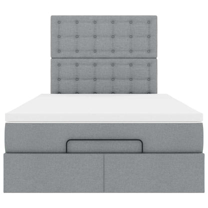 Struttura Letto Pouf con Materasso 120x200 cm in Tessuto