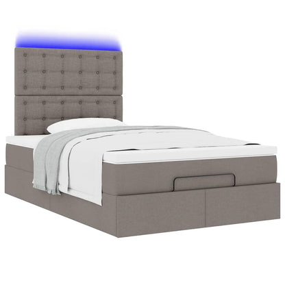 Struttura Letto Pouf con Materasso Tortora 120x200cm in Tessuto | homemem39