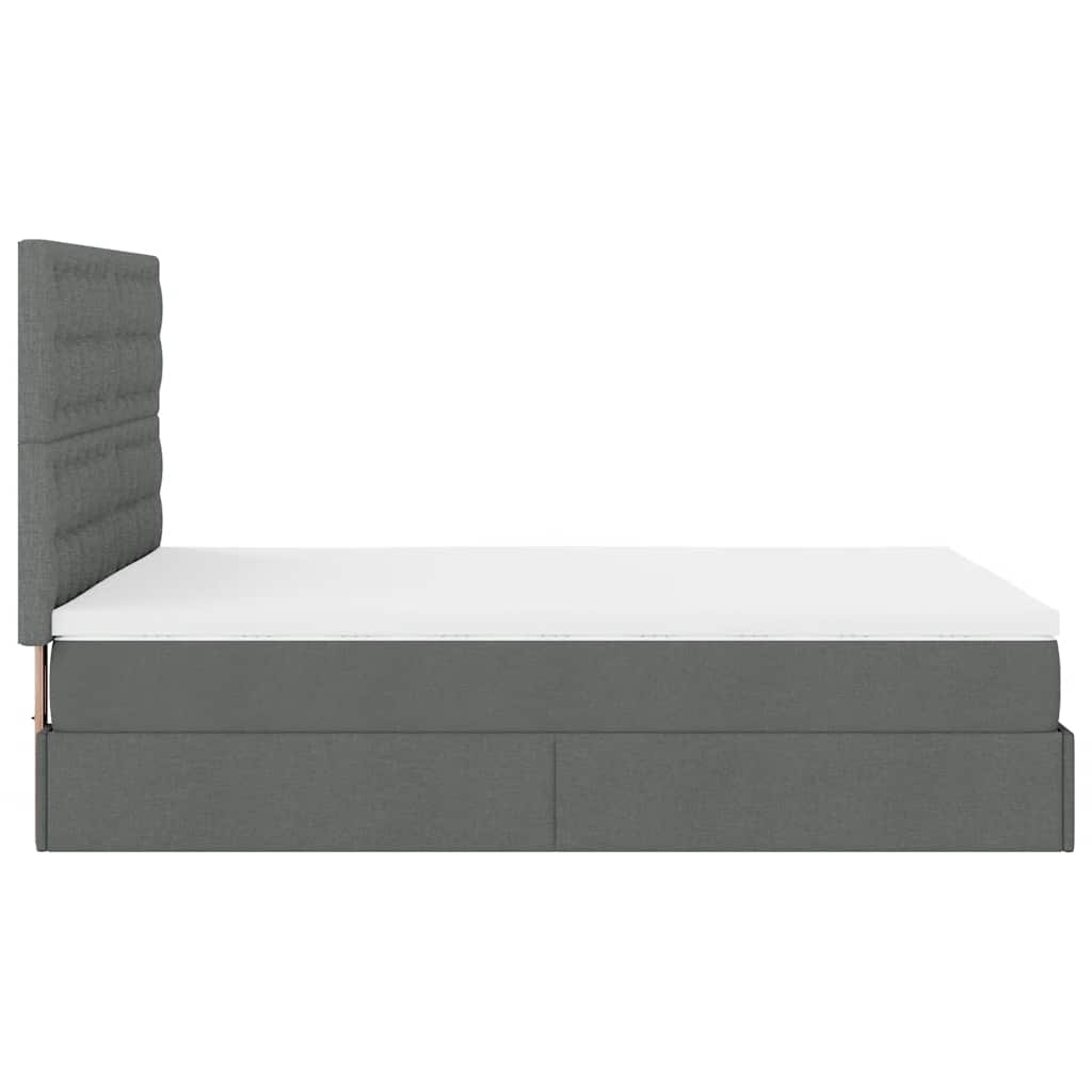 Struttura Letto Pouf con Materasso 140x190 cm in Tessuto | homemem39