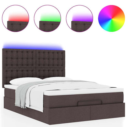 Struttura Letto Pouf con Materasso 140x190 cm in Tessuto | homemem39
