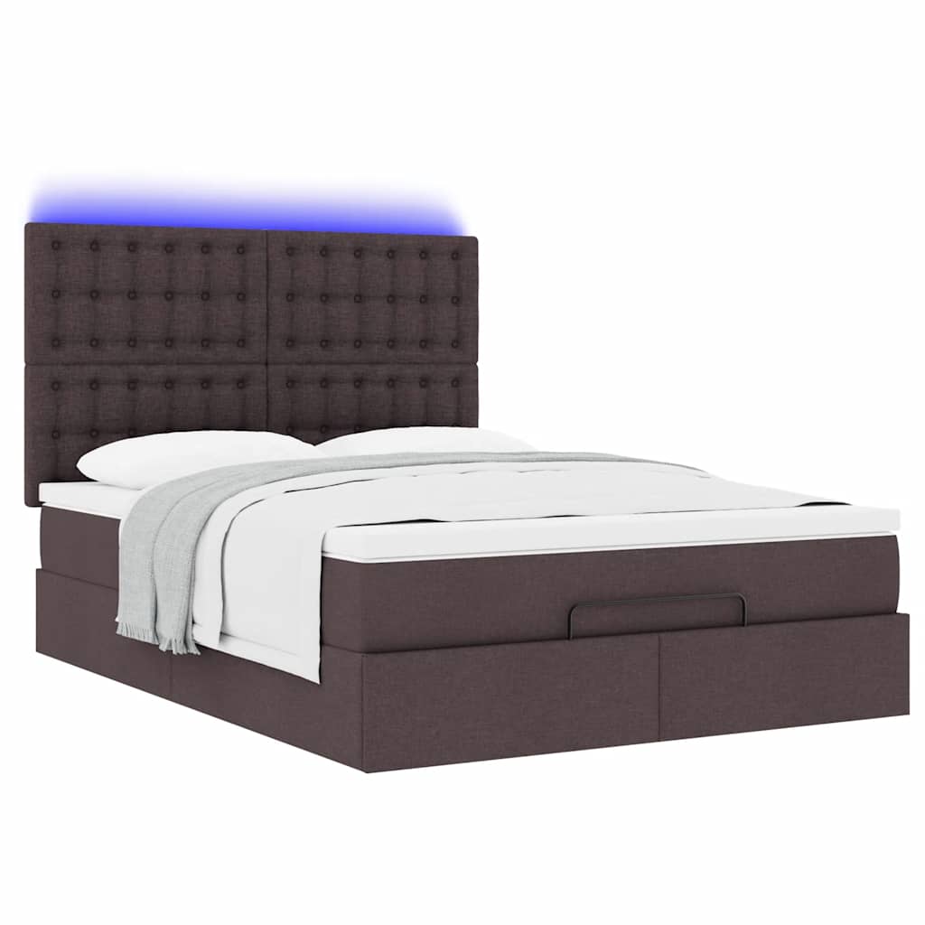 Struttura Letto Pouf con Materasso 140x190 cm in Tessuto | homemem39