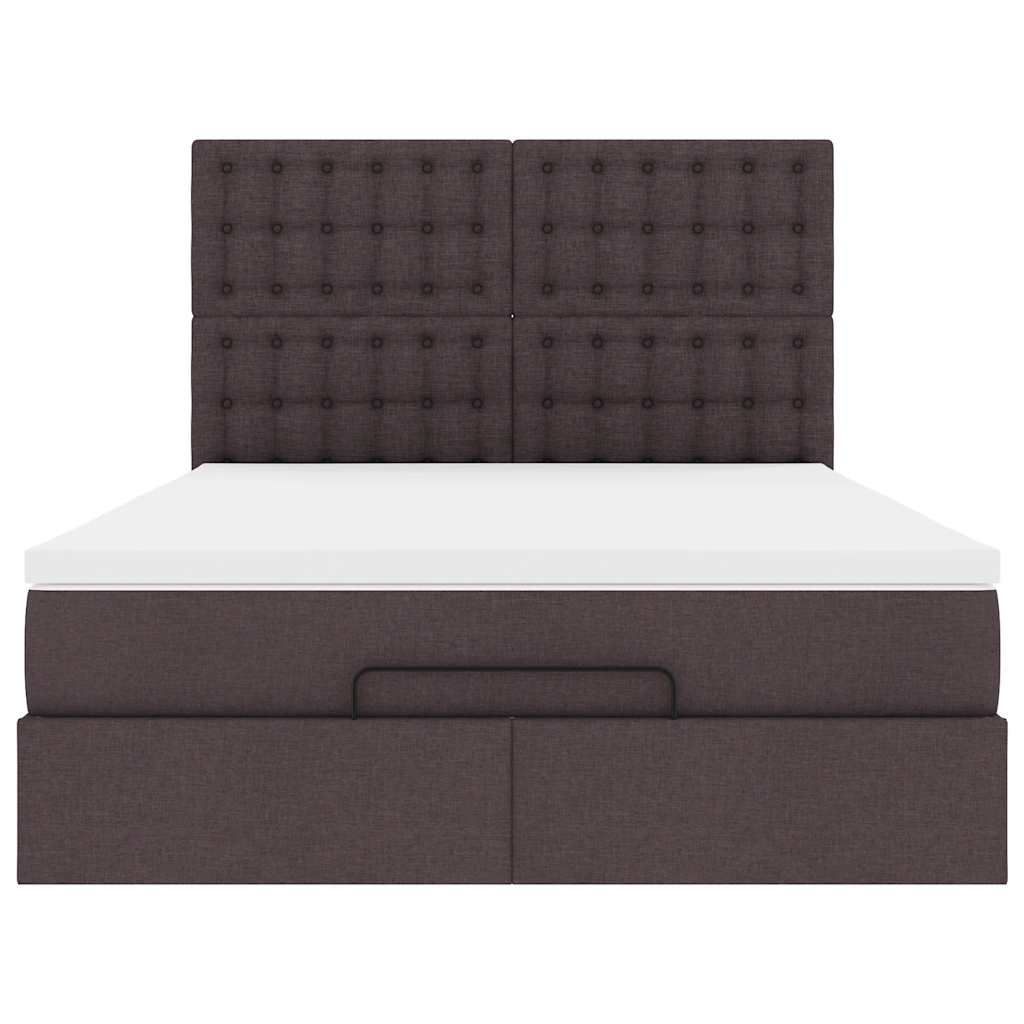 Struttura Letto Pouf con Materasso 140x190 cm in Tessuto | homemem39