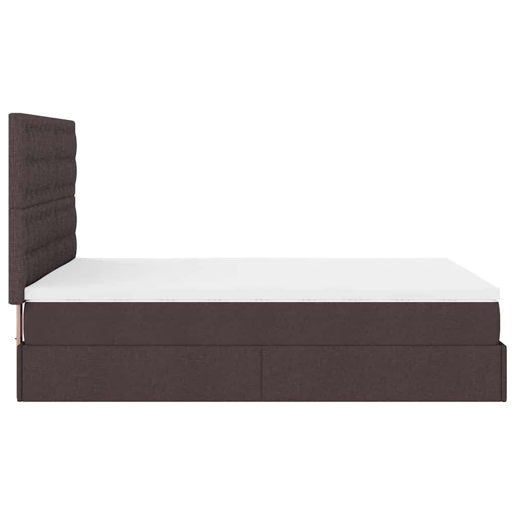 Struttura Letto Pouf con Materasso 140x190 cm in Tessuto | homemem39