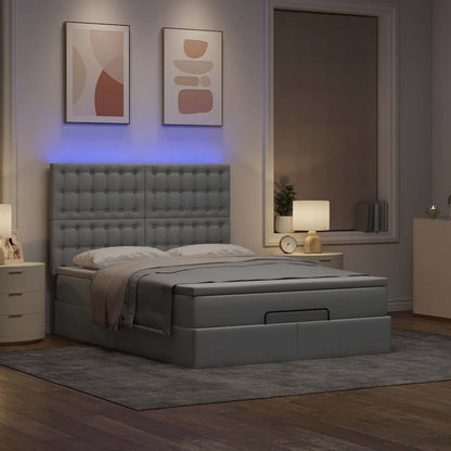 Struttura Letto Pouf con Materasso 140x200 cm in Tessuto | homemem39