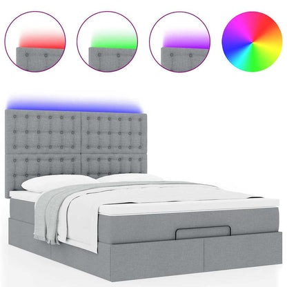 Struttura Letto Pouf con Materasso 140x200 cm in Tessuto | homemem39