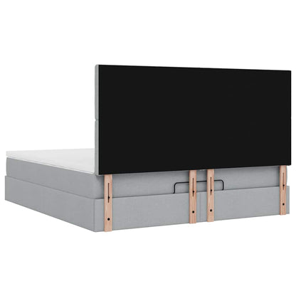 Struttura Letto Pouf con Materasso 160x200 cm in Tessuto
