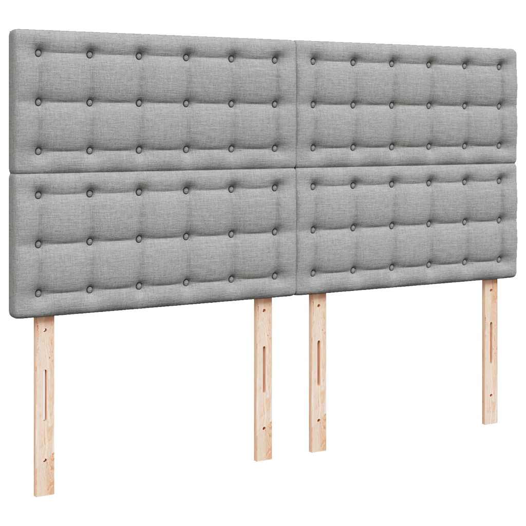 Struttura Letto Pouf con Materassi 200x200 cm in Tessuto | homemem39