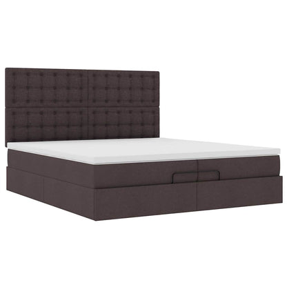 Struttura Letto Pouf con Materassi 200x200 cm in Tessuto | homemem39