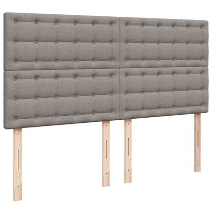 Struttura Letto Pouf con Materassi Tortora 200x200 cm Tessuto | homemem39