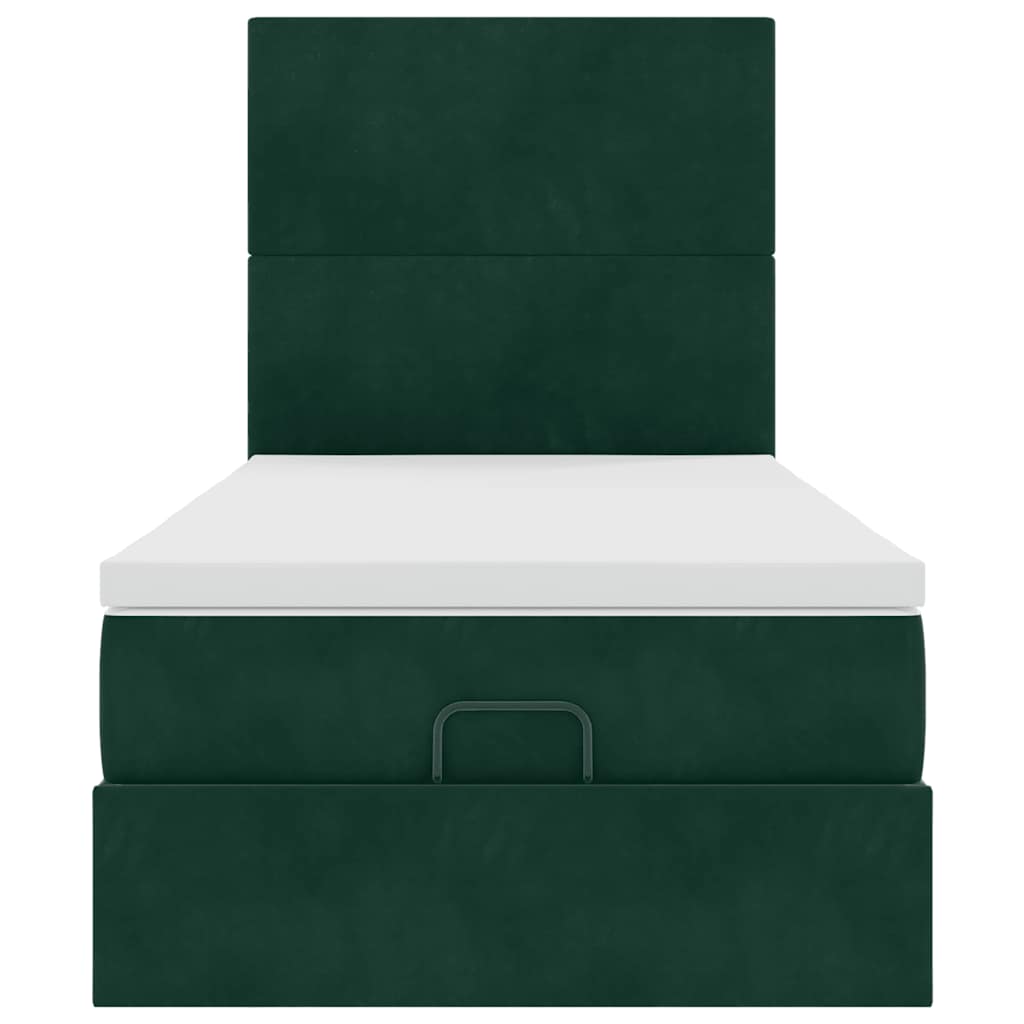 Struttura Letto Pouf con Materassi 90x200 cm in Velluto