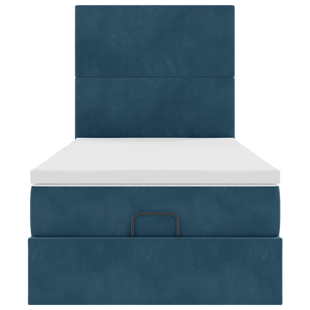 Struttura Letto Pouf con Materassi 100x200 cm Velluto | homemem39