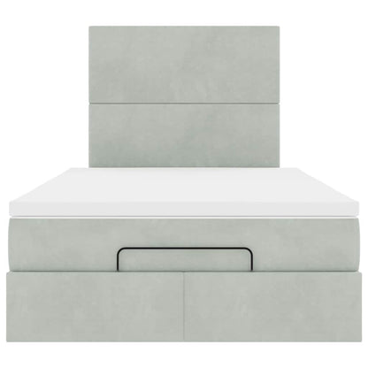 Struttura Letto Pouf con Materassi 120x190 cm Velluto