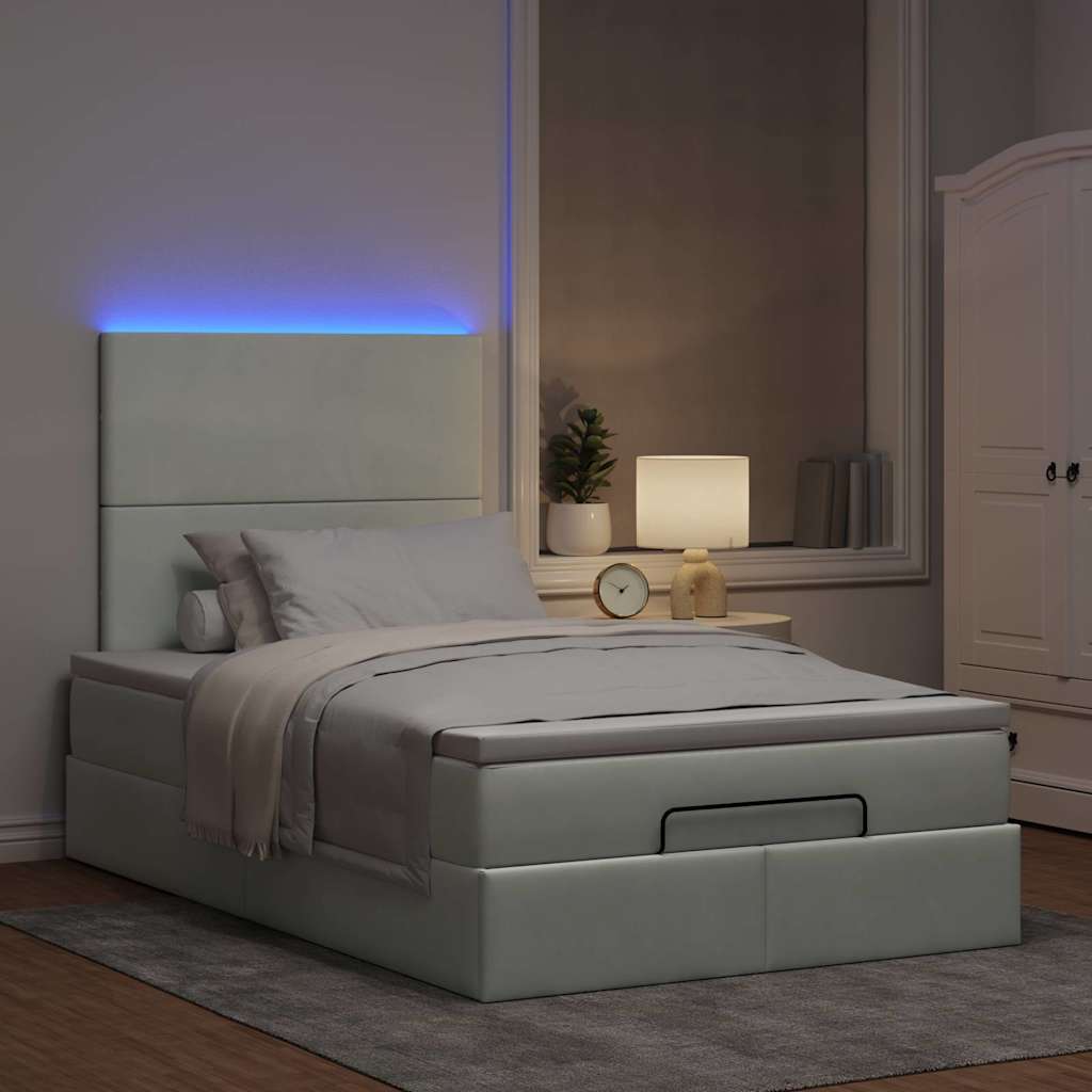 Struttura Letto Pouf con Materassi 120x200 cm Velluto | homemem39