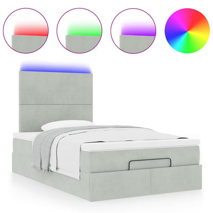 Struttura Letto Pouf con Materassi 120x200 cm Velluto | homemem39