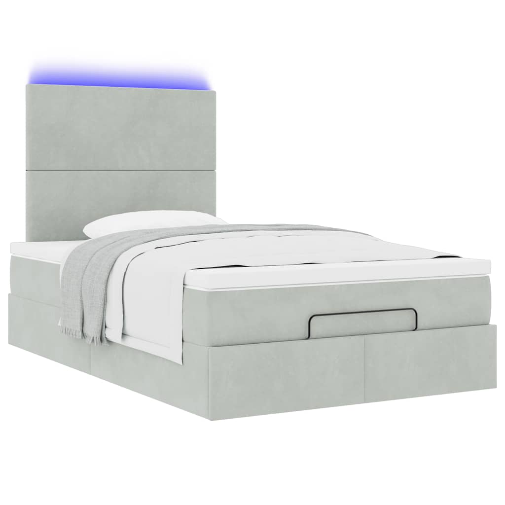 Struttura Letto Pouf con Materassi 120x200 cm Velluto | homemem39