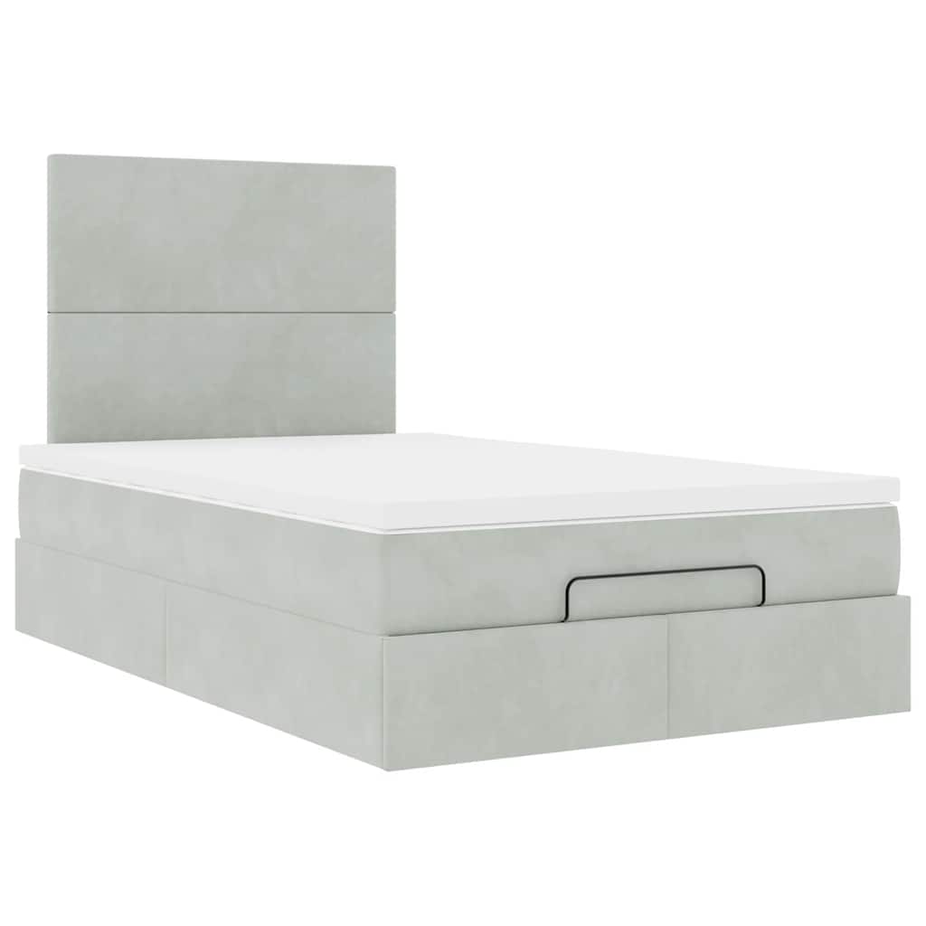 Struttura Letto Pouf con Materassi 120x200 cm Velluto | homemem39