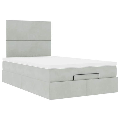 Struttura Letto Pouf con Materassi 120x200 cm Velluto | homemem39