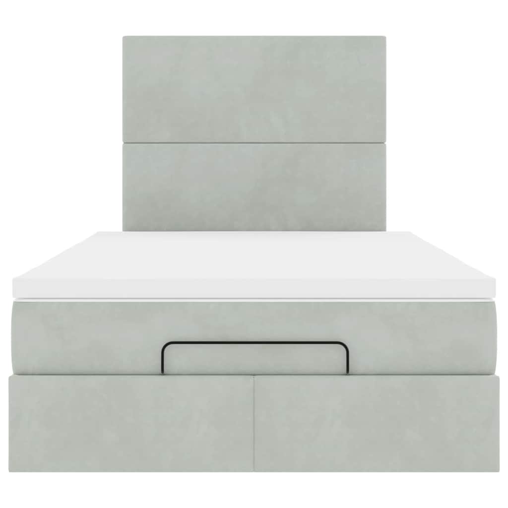 Struttura Letto Pouf con Materassi 120x200 cm Velluto | homemem39
