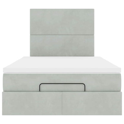 Struttura Letto Pouf con Materassi 120x200 cm Velluto | homemem39