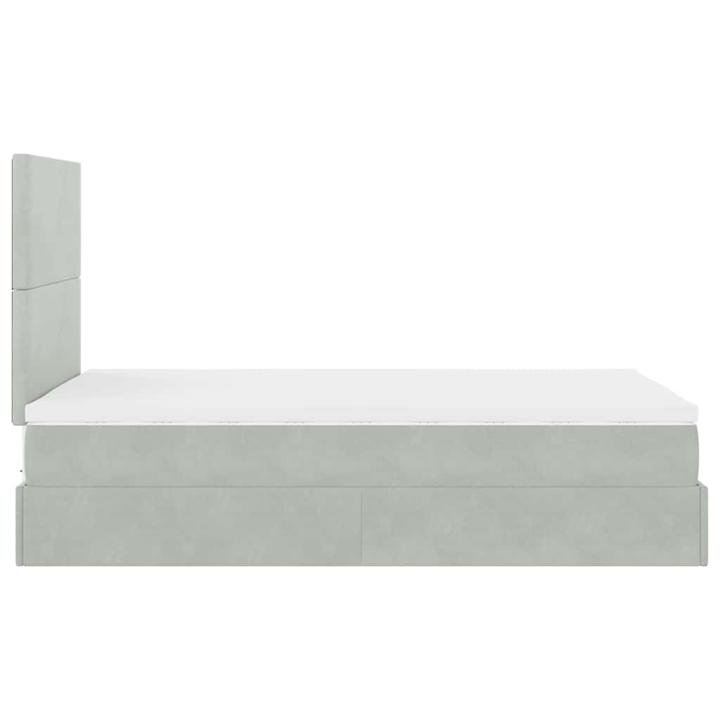 Struttura Letto Pouf con Materassi 120x200 cm Velluto | homemem39