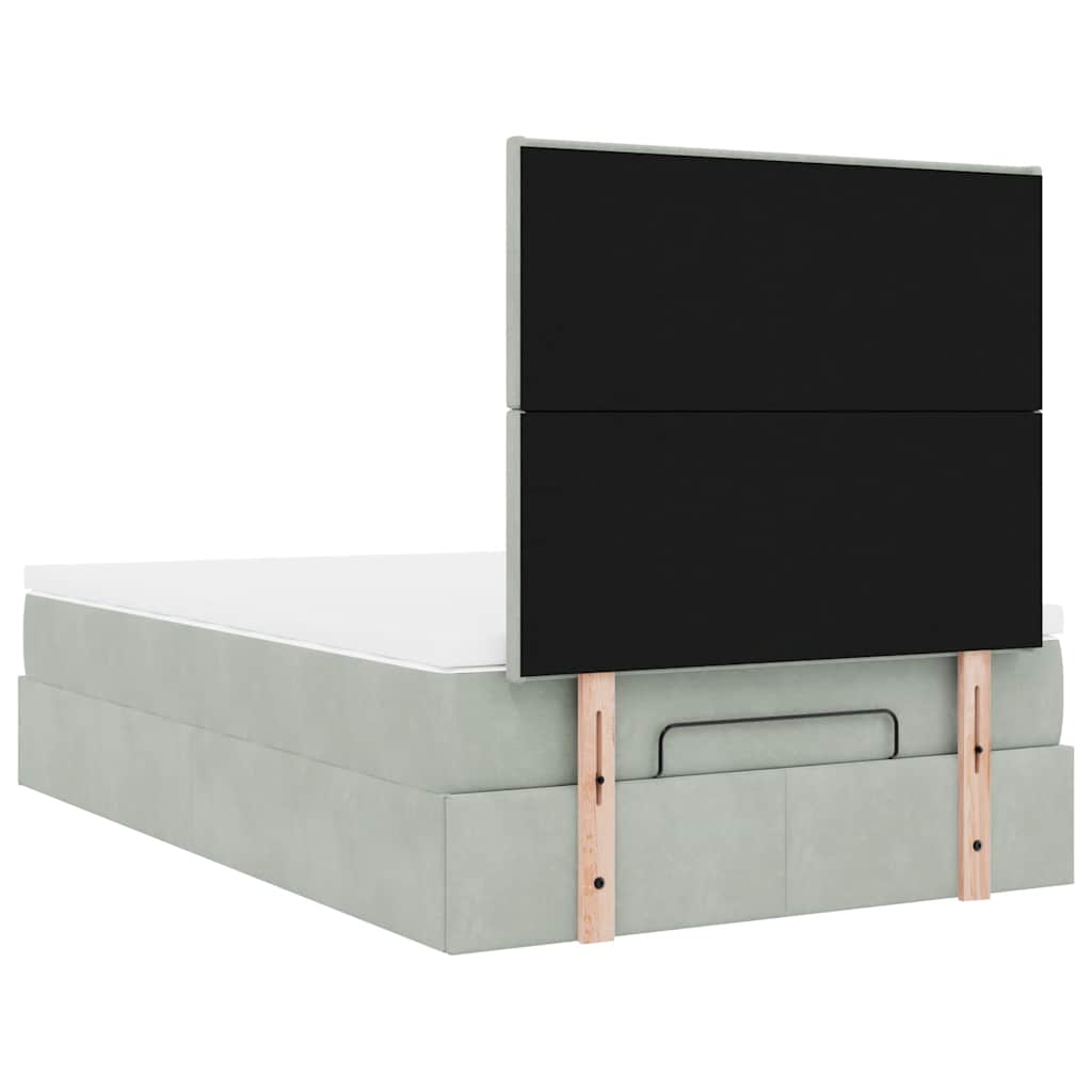 Struttura Letto Pouf con Materassi 120x200 cm Velluto | homemem39