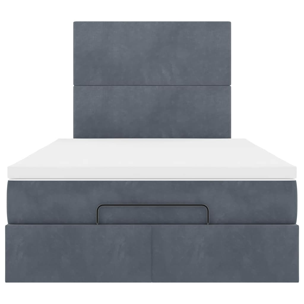 Struttura Letto Pouf con Materassi 120x200 cm Velluto