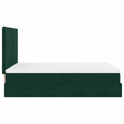 Struttura Letto Pouf con Materassi 140x200 cm in Velluto | homemem39