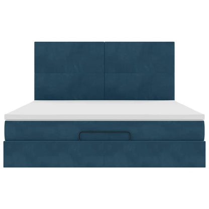 Struttura Letto Pouf con Materassi 160x200 cm Velluto