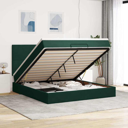 Struttura Letto Pouf con Materassi 180x200 cm Velluto | homemem39