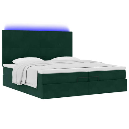 Struttura Letto Pouf con Materassi 200x200 cm Velluto | homemem39