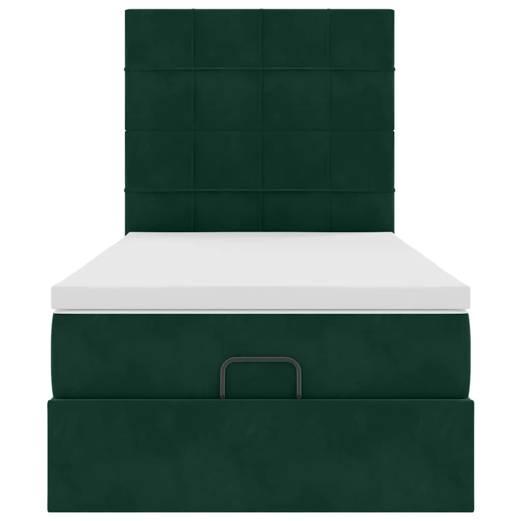 Struttura Letto Pouf con Materassi 80x200 cm Velluto