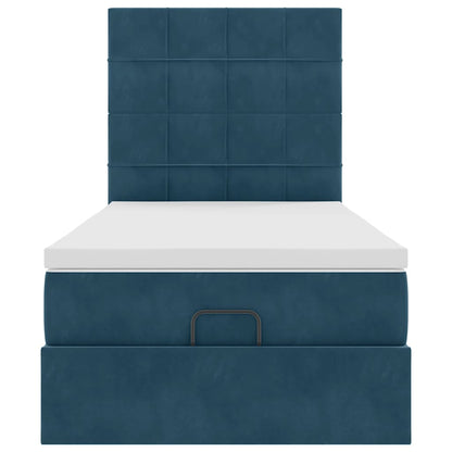 Struttura Letto Pouf con Materassi 90x190 cm in Velluto