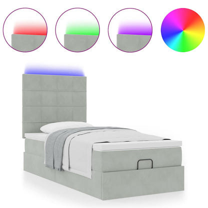 Struttura Letto Pouf con Materassi 100x200 cm Velluto | homemem39
