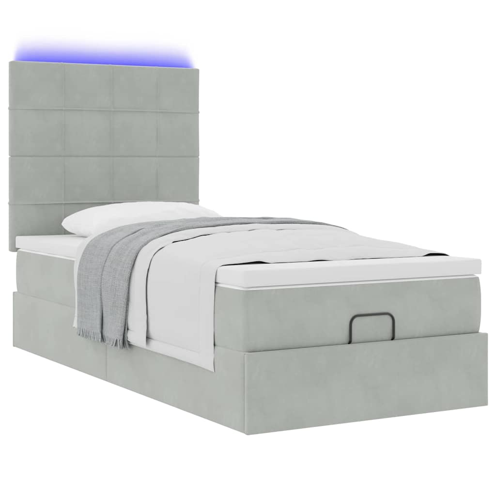Struttura Letto Pouf con Materassi 100x200 cm Velluto | homemem39
