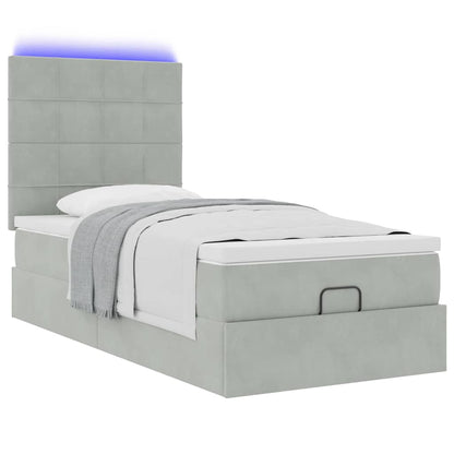 Struttura Letto Pouf con Materassi 100x200 cm Velluto | homemem39