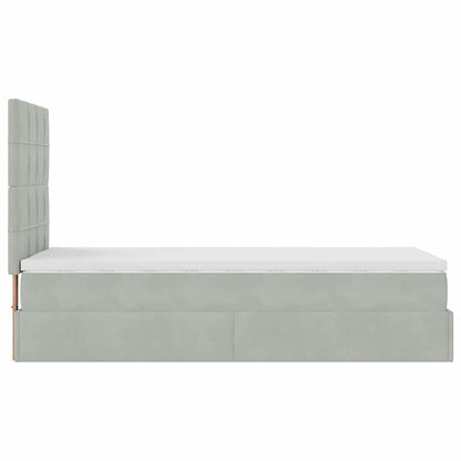Struttura Letto Pouf con Materassi 100x200 cm Velluto | homemem39