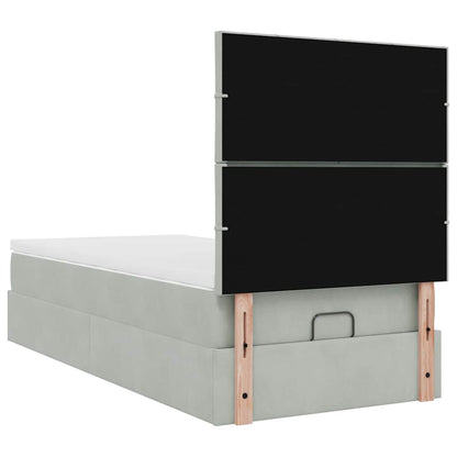 Struttura Letto Pouf con Materassi 100x200 cm Velluto
