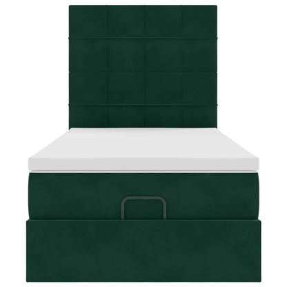 Struttura Letto Pouf con Materassi 100x200 cm Velluto