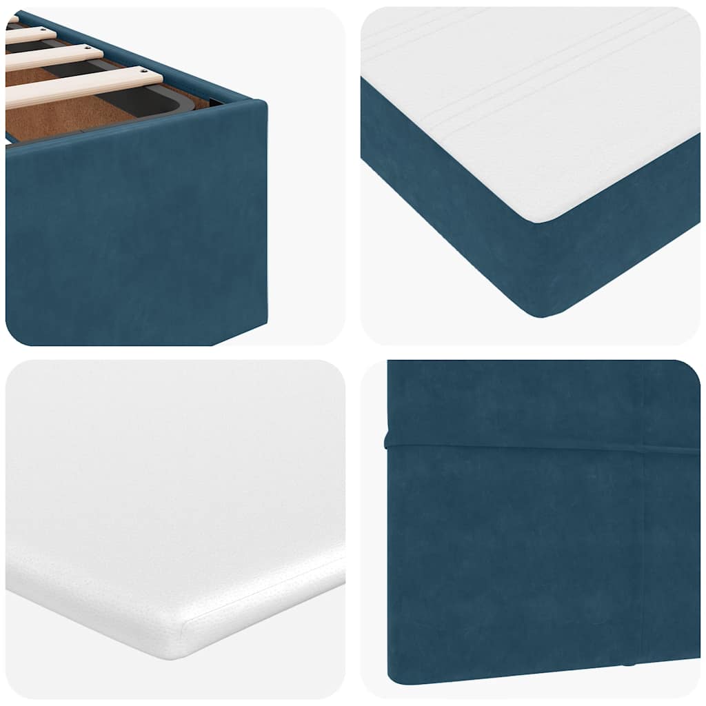 Struttura Letto Pouf con Materassi 100x200 cm Velluto