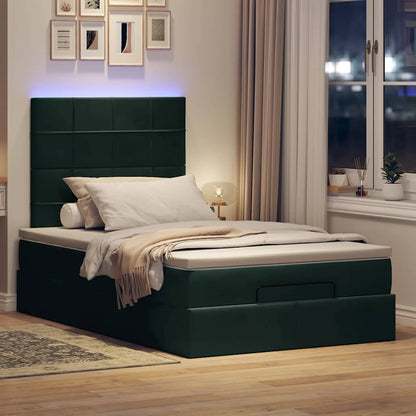 Struttura Letto Pouf con Materassi 120x190 cm Velluto